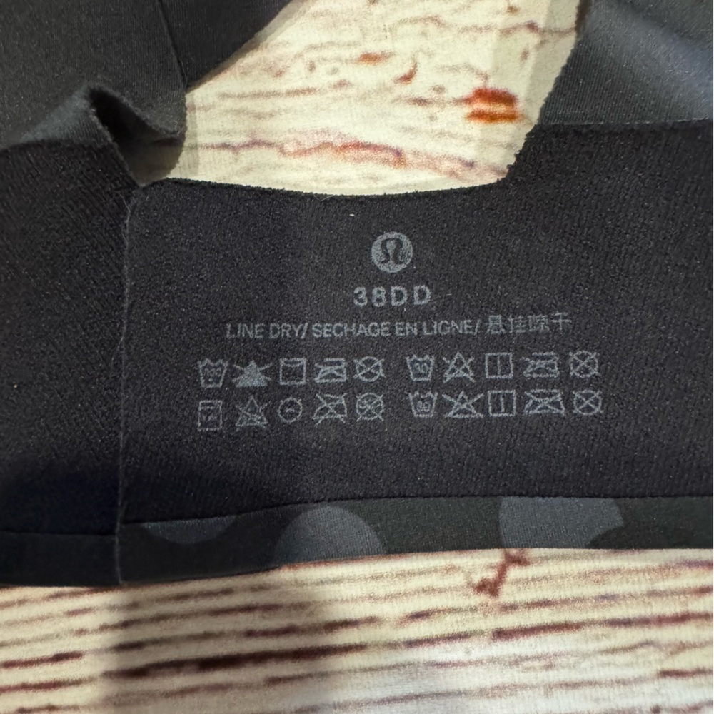 Lululemon Enlite Bra Weave High Support in Primal Dot Black Multi Sz 38DD - Picture 8 of 8